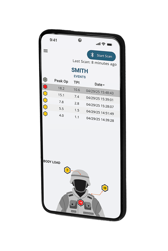 The Blast Gauge app on the screen of a mobile device